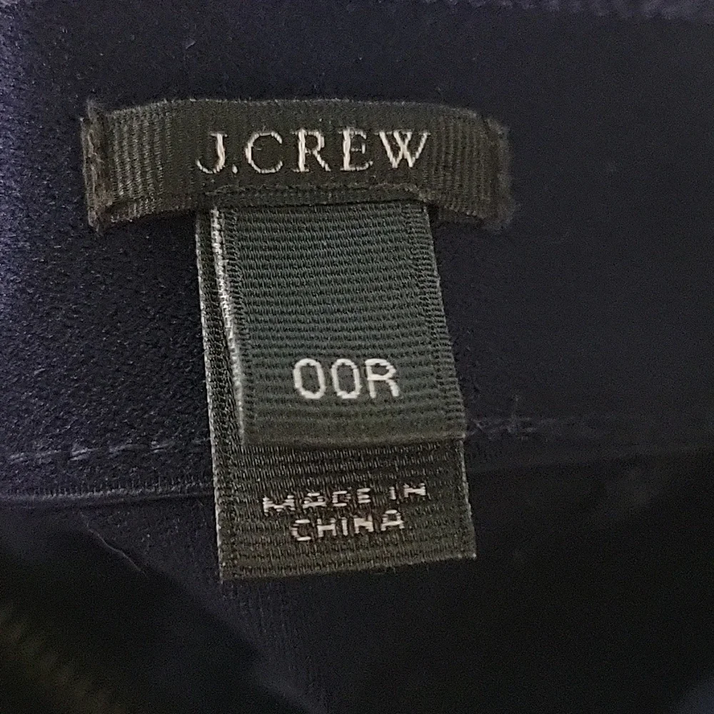 J.Crew Pixie Pants Dark Blue‎ Leggings With Zip Up Back Size 00R